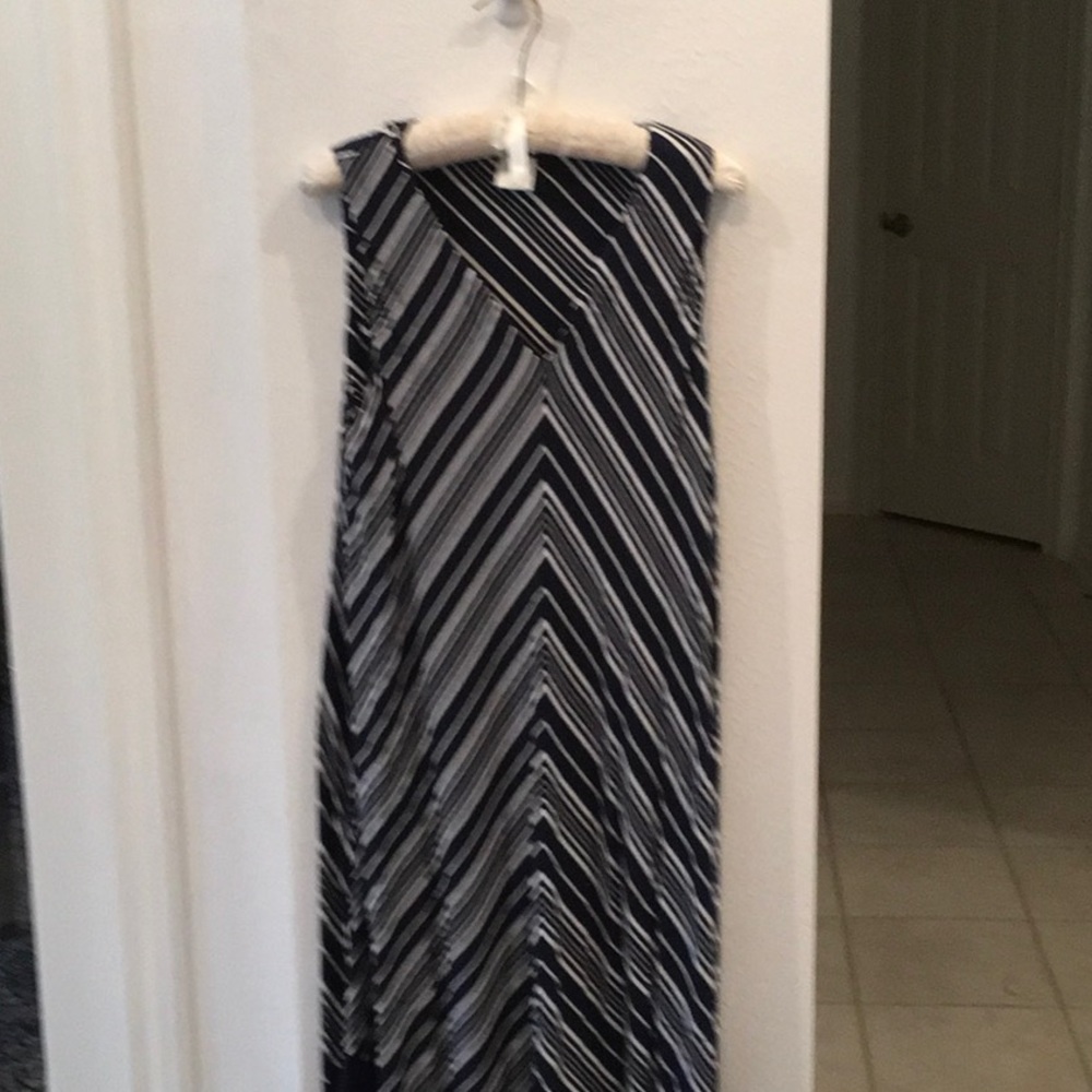 Navy striped dress with pockets